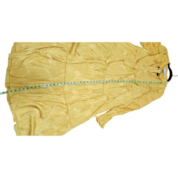 Maeve by Anthropologie Yellow Tiered Maxi Dress Size S - Picture 11 of 13